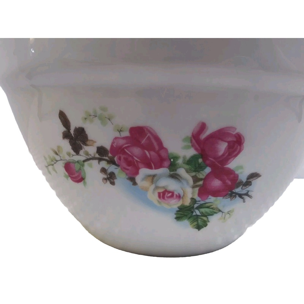 Painted Rose Pattern Colonial Band 7.75"w x 4.5"d  Vintage Ceramic Mixing Bowl